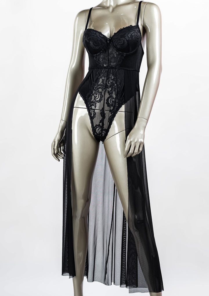 Sexy Mesh Gown Teddy Model Number 4825 - Zorita Lingerie UAE