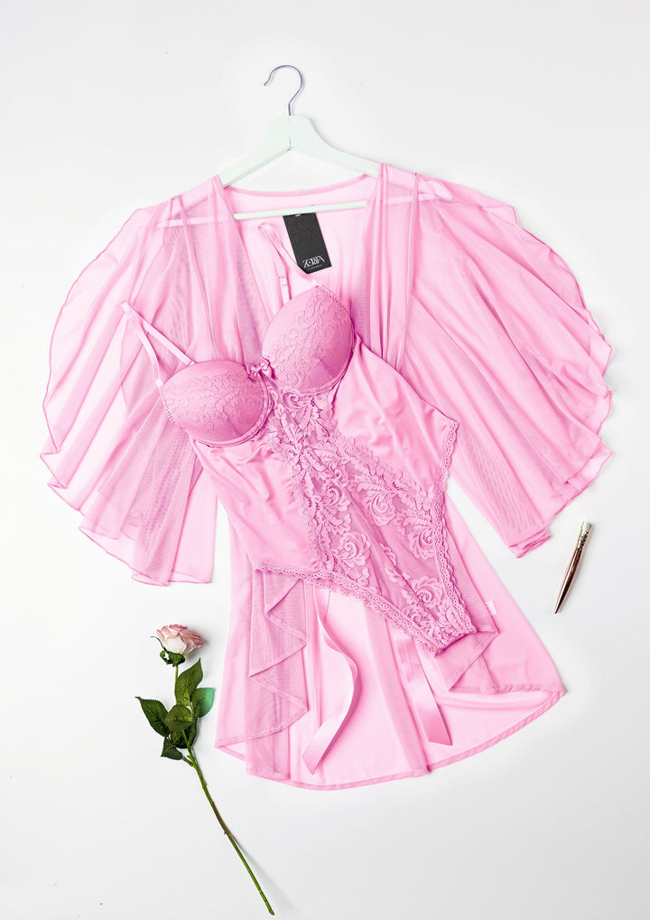 Teddy Robe Set 6077 - Zorita Lingerie UAE