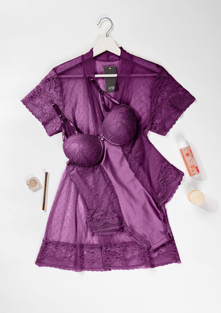 Teddy Robe Set 6122 - Zorita Lingerie UAE