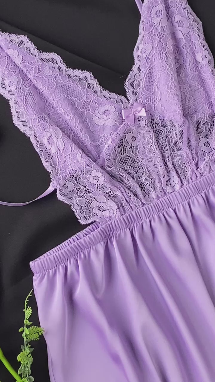 Satin Lace Babydoll